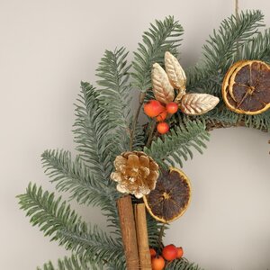 Новогодний венок Gluwein 40 см Kaemingk фото 2