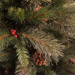 Искусственная елка Регина с шишками и ягодами 155 cм, ЛЕСКА + ПВХ Black Box фото 2