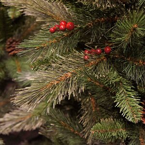 Искусственная елка Регина с шишками и ягодами 155 cм, ЛЕСКА + ПВХ Black Box фото 4