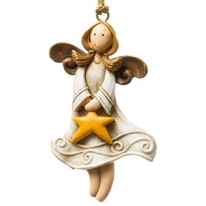 Елочная игрушка Ангел с звездочкой 8 см, подвеска Lang фото 1