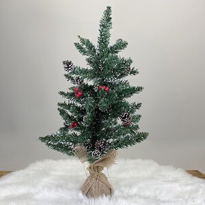 Настольная елка Кристина заснеженная 60 см с ягодами и шишками, ПВХ Black Box фото 4