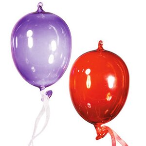 Стеклянная елочная игрушка Воздушный шар фиолетовый 13 см, подвеска Holiday Classics фото 2