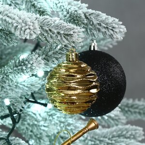 Искусственная елка с гирляндой и игрушками Финская: Christmas Jazz заснеженная 210 см, 700 холодных белых LED, контроллер, ЛИТАЯ 100% Winter Deco фото 4