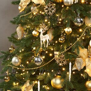 Искусственная елка с гирляндой и игрушками Финская: Золушка 180 см, 540 теплых белых LED, контроллер, ЛИТАЯ 100% Winter Deco фото 7
