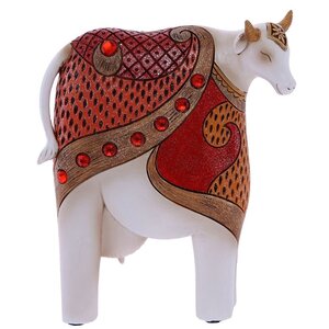 Декоративная фигурка Корова Нанди - рубиновая жемчужина Индии 20*15 см Winter Decoration фото 1