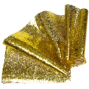 Ткань с блестками Этталь 28*250 см золотая Koopman фото 1