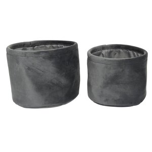 Набор корзин для хранения Sorrento 12-14 см, 2 шт, серый графит Kaemingk фото 1