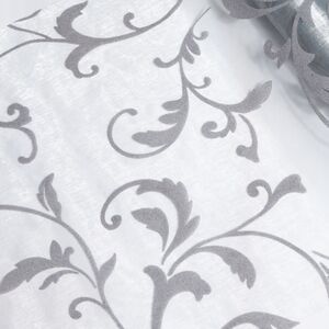 Ткань для декорирования 30*500 см серебряная, органза с флоком Koopman фото 2