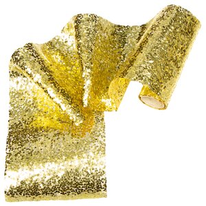 Декоративная лента с блестками Этталь 250*14 см золотая Koopman фото 1