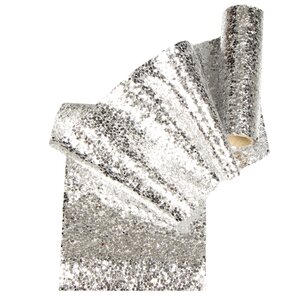 Декоративная лента с блестками Этталь 250*14 см серебряная Koopman фото 1