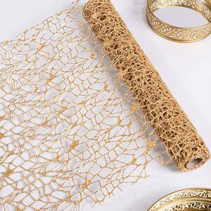 Ткань для декора Ажурная Сетка Hayfield 28*150 см золотая Koopman фото 1