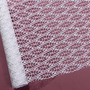 Ткань для декора Ажурная Сетка Savannah 28*150 см белая Koopman фото 2