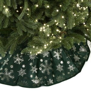 Юбка для елки Бирмингемский снегопад 95 см зеленая Koopman фото 2