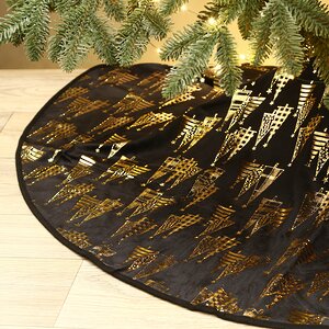 Юбка для елки Золотой Лес 95 см черная Koopman фото 2