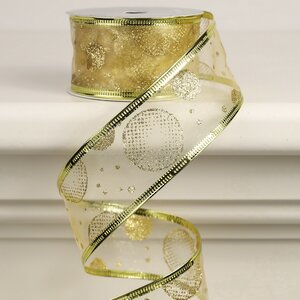 Декоративная лента Элеганца - Мыльные Пузыри 270*4 см золотая Koopman фото 1