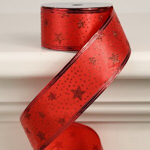Декоративная лента Элеганца - Звездочки 270*4 см красная Koopman фото 1