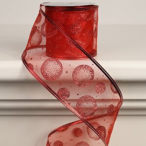 Декоративная лента Элеганца - Мыльные Пузыри 270*6 см красная Koopman фото 1