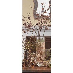 Елочное украшение Шишки сосновые 5 см натуральные, 20 шт,  подвеска Koopman фото 2