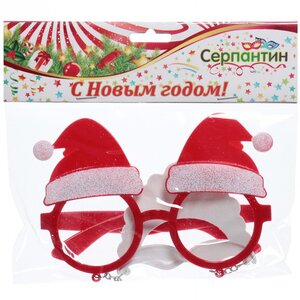Новогодние очки Веселый Дед Мороз 15*10 см Serpantin фото 3