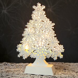 Новогодний светильник Снежная Елочка 33 см на батарейках, 8 LED ламп Star Trading (Svetlitsa) фото 1