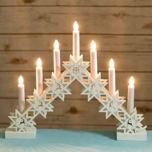 Рождественская горка Лапландия 40*34 см белый, 7 электрических свечей Star Trading (Svetlitsa) фото 1