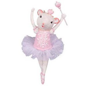 Ёлочная игрушка Мышь Балерина Мирабелль 13 см, подвеска Holiday Classics фото 1