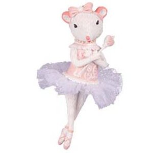 Ёлочная игрушка Мышь Балерина Адель 13 см, подвеска Holiday Classics фото 1