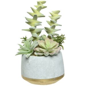 Искусственное растение в горшке Эхеверия Лилицина 22 см Kaemingk фото 2