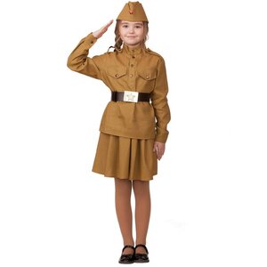 Детская военная форма Солдатка, цвет хаки, рост 146 см Батик фото 1