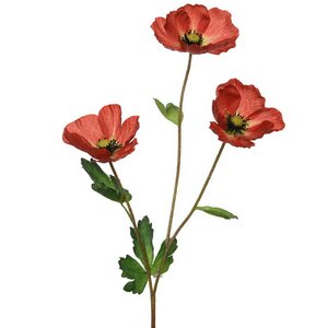 Искусственный цветок Мак - Red Charmique 71 см Kaemingk фото 4