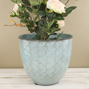 Декоративное кашпо Голубое Солнце 32*27 см, металл Kaemingk фото 4