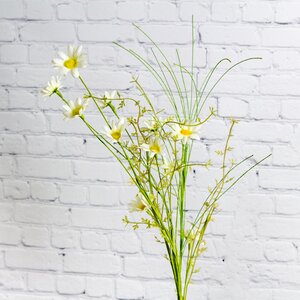Искусственный букет Полевые цветы - Белые маргаритки 65 см
