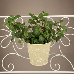 Подвесное кашпо-ведерко для балкона Амальфи 14 см желтое, металл Kaemingk фото 2