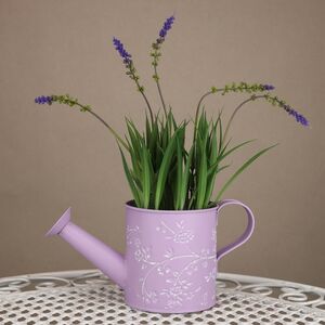 Декоративное кашпо-лейка Амальфи 22*10 см сиреневое, металл Kaemingk фото 3