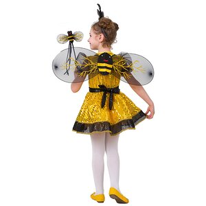 Карнавальный костюм Пчелка с блестками, рост 104 см Батик фото 1