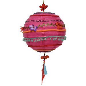 Бумажный шар Hippie style 50*30 см розовый