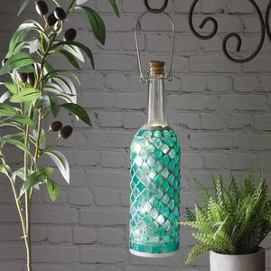 Светильник-бутылка Greek Turquoise 30 см на батарейках, стекло Kaemingk фото 2