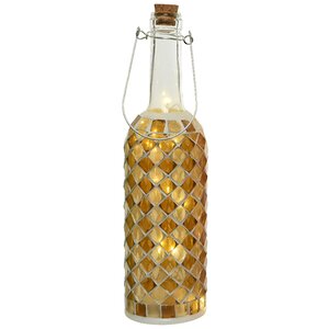 Светильник-бутылка Greek Caramel 30 см на батарейках, стекло Kaemingk фото 3