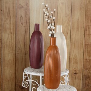 Фарфоровая ваза для цветов Кослада 26 см марсала Kaemingk фото 2