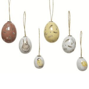 Пасхальные украшения Яйца Sweet Easter 3-6 см, 12 шт, подвеска Kaemingk фото 2