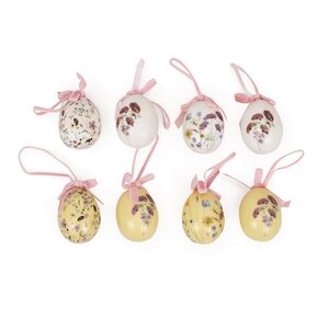Пасхальные украшения Яйца Floral Easter 5 см, 8 шт, подвеска Kaemingk фото 3