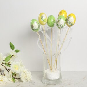 Пасхальные украшения Яйца на палочке Happy Sappy Easter 6 см, 6 шт Kaemingk фото 6