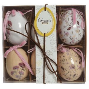 Пасхальные украшения Яйца Easter la Wendy 8 см, 6 шт, подвеска Kaemingk фото 2