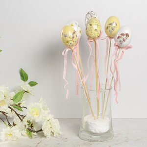 Пасхальные украшения Яйца на палочке Floral Easter 6 см, 6 шт Kaemingk фото 5
