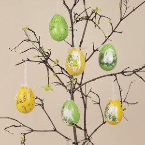 Пасхальные украшения Яйца Happy Sappy Easter 8 см, 6 шт, подвеска Kaemingk фото 2