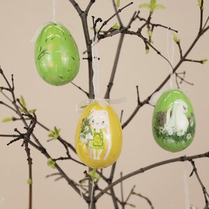 Пасхальные украшения Яйца Happy Sappy Easter 8 см, 6 шт, подвеска Kaemingk фото 4