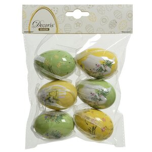 Пасхальные украшения Яйца Happy Sappy Easter 6 см, 6 шт, подвеска Kaemingk фото 6