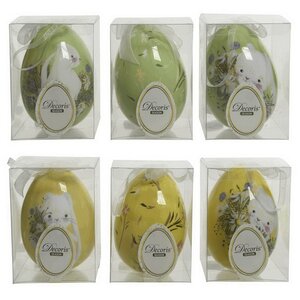 Пасхальные украшения Яйца Gentle Easter 12 см, 3 шт, зеленые, подвеска Kaemingk фото 3