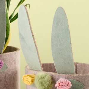 Набор декоративных кашпо из фетра Кролики 16-20 см, 2 шт Kaemingk фото 6