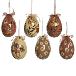 Пасхальные украшения Яйца Easter Etude 12 см, 6 шт, подвеска Kaemingk фото 2